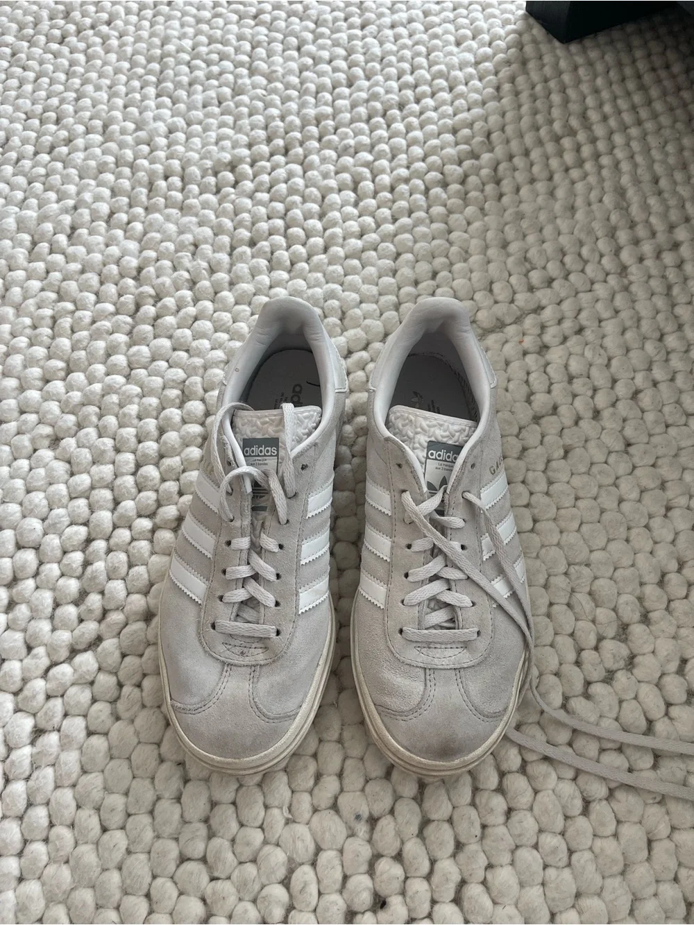 Adidas Grey White Gazelle Classic Sneaker